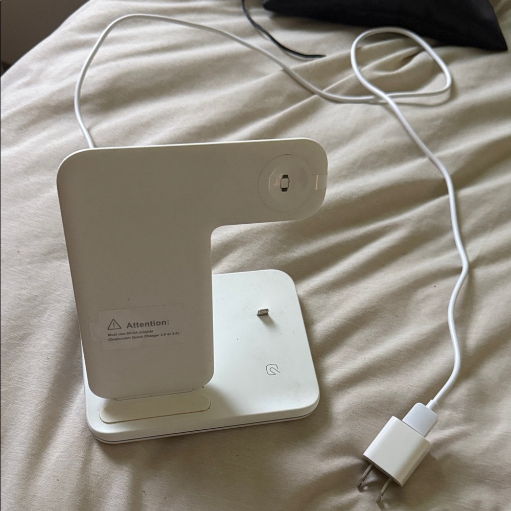 White Wireless Charging Stand